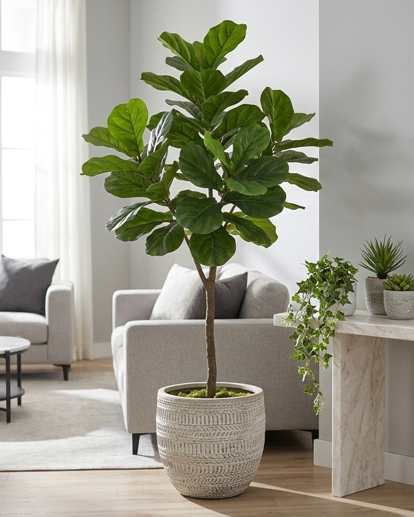 Premium Ultra-Realistic Fiddle Leaf Fig Tree (Faux)